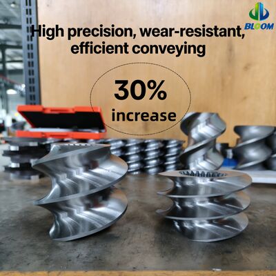 गुणवत्ता  Customized Wear and Corrosion Resistant Bimetallic Screw Segments for Twin Screw Extruder Parts with High Torque Capacity कारखाना