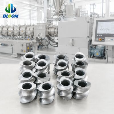 गुणवत्ता  Wear and Corrosion Resistant Twin Screw Extruder Screw Elements with CNC Precision Machining and HRC 58-62 Hardness कारखाना