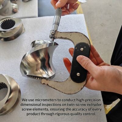 गुणवत्ता  High Efficiency Mixing 30mm Bimetallic Twin Screw Elements for Durable Extruder Performance कारखाना