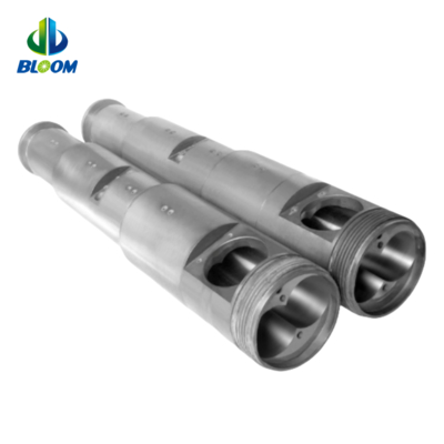 उच्च-सटीक द्विधात्विक शंक्वाकार जुड़वां पेंच बैरल प्लास्टिक और रबर एक्सट्रूज़न के लिए