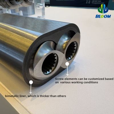 (पीटीआर) डब्ल्यू6 अल्ट्रा-फाइन ग्रेन वियर-रेसिस्टेंट स्टील एक्सट्रूडर पार्ट्स ट्विन-स्क्रू एक्सट्रूडर थ्रेड एलिमेंट बैरल और शाफ्ट