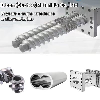 प्लास्टिक उद्योग में बहुलक मिश्रण के लिए उच्च परिशुद्धता ट्विन स्क्रू तत्व समानांतर ट्विन स्क्रू एक्सट्रूडर