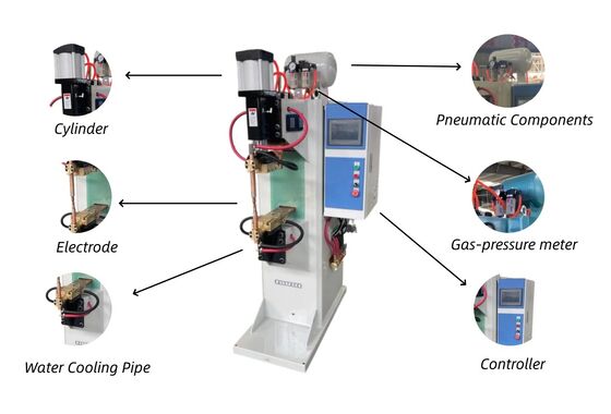 उच्च दक्षता प्रतिरोध स्पॉट वेल्डिंग मशीन 380V,220V पावर और औद्योगिक प्रतिरोध वेल्डिंग के लिए 100KVA क्षमता के साथ