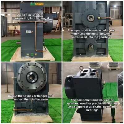 प्लास्टिक स्क्रू एक्सट्रूडर के लिए एसजेड एसजे65 सीरीज हाई टॉर्क सटीक सिंक्रोनस ऑपरेशन एक्सट्रूडर गियरबॉक्स