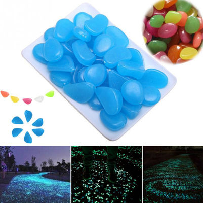 100PCS DIY चमकदार गार्डन स्टोन्स यार्ड लॉन वॉकवे के लिए